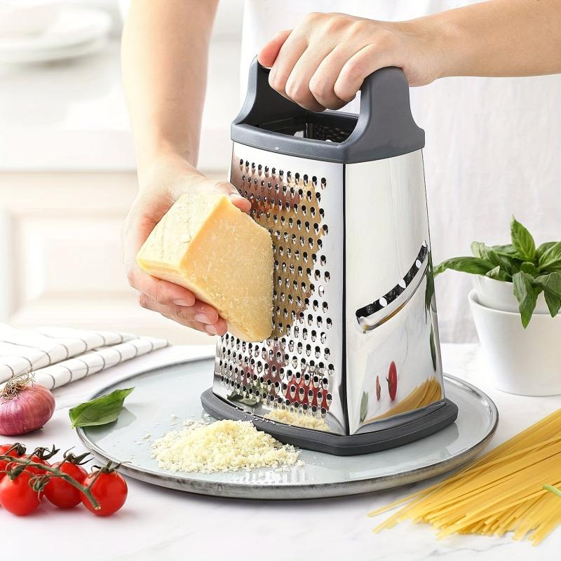 Stainless Steel Box Grater with Container - Multifunctional Vegetable Grater