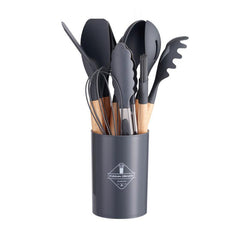 12pcs Non Stick Silicone Kitchen Utensil Set w/ Holder