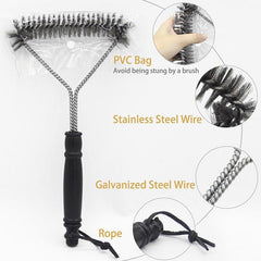 BBQ Grill Brush Stainless Steel Bristles Non stick Clean Tool