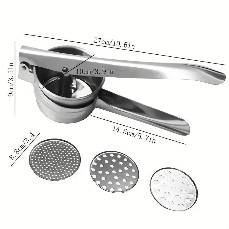 3in1 Stainless Steel Potato Ricer Lemon Juicer Potato Masher