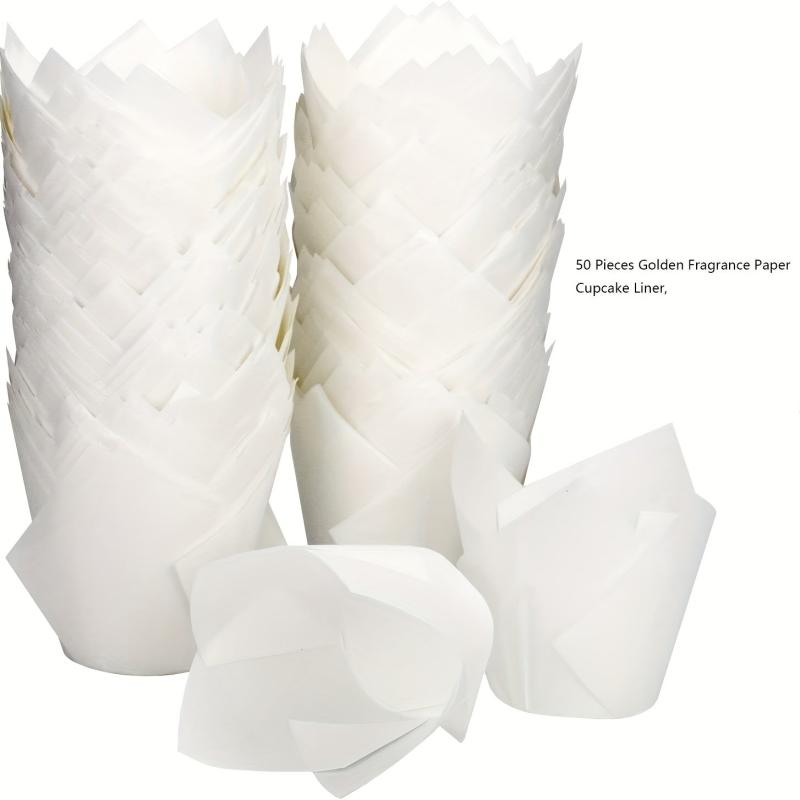 Golden Fragrance Cupcake Liners Baking Cups for Events Bridal Birthday