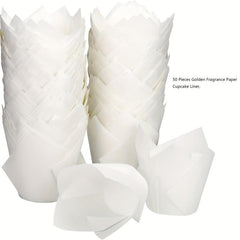 Golden Fragrance Cupcake Liners Baking Cups for Events Bridal Birthday
