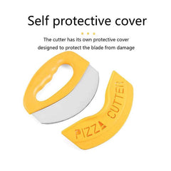 Safe Stainless Steel Blade Pizza Cutter with Cover