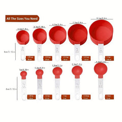 Stainless Steel Measuring Cups And Spoons Set - 10 Pieces