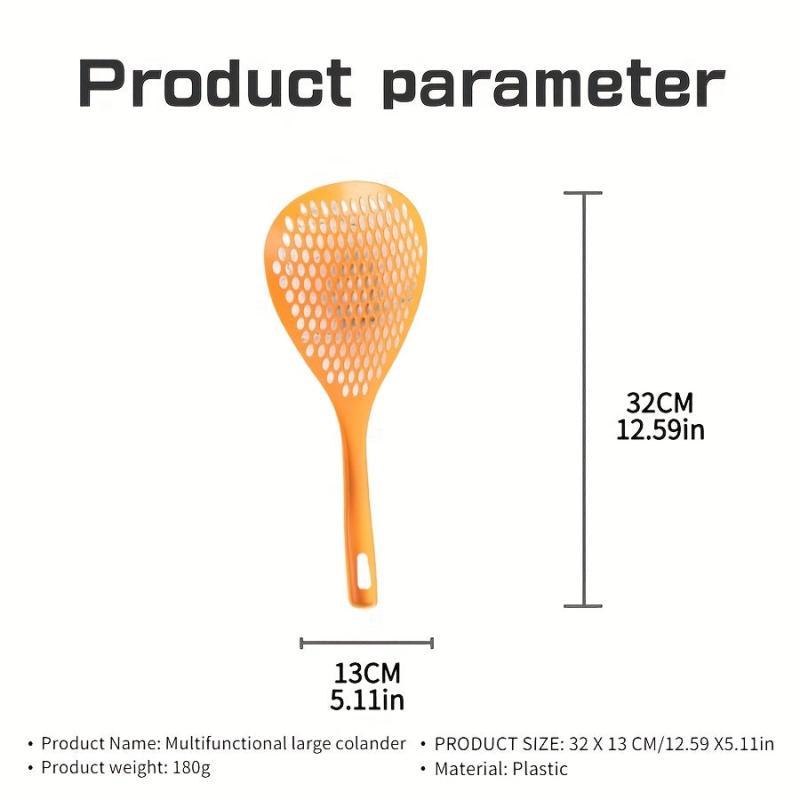 1pc Large Slotted Spoon Colander for Pasta Noodles Kitchen Utensil