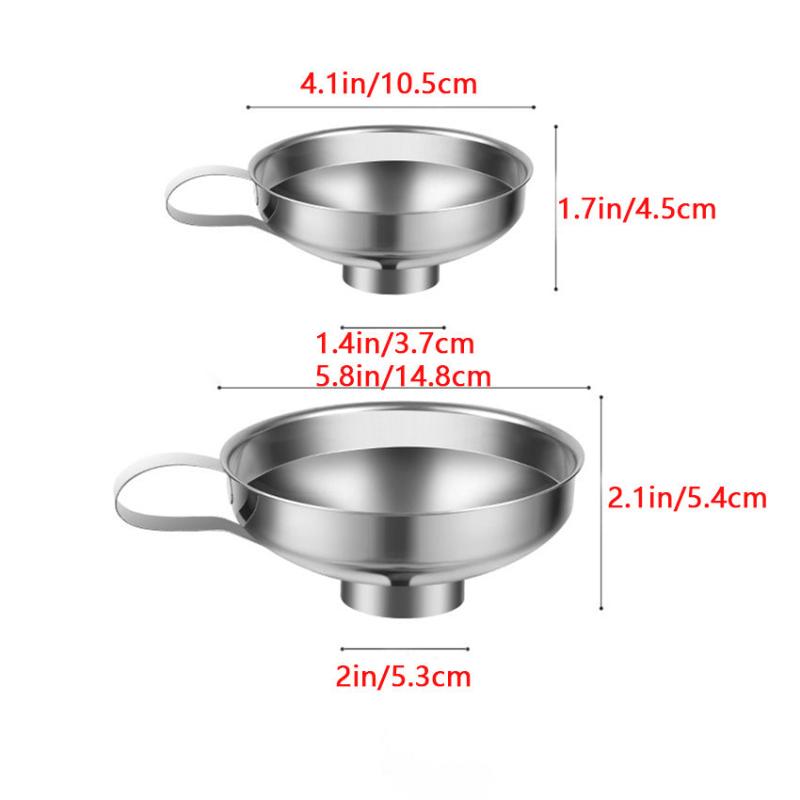 Thick Stainless Steel Wide Mouth Funnel for Jam - Large Diameter