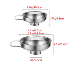Thick Stainless Steel Wide Mouth Funnel for Jam - Large Diameter