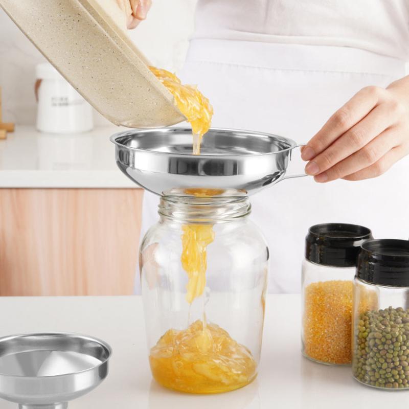 Thick Stainless Steel Wide Mouth Funnel for Jam - Large Diameter