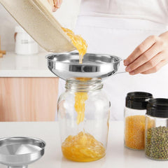 Thick Stainless Steel Wide Mouth Funnel for Jam - Large Diameter