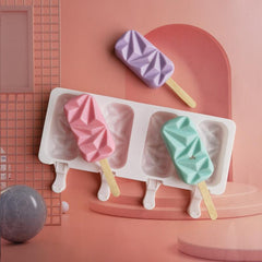 4 Grids Pastry Mold + Ice Cream Stick Bundle