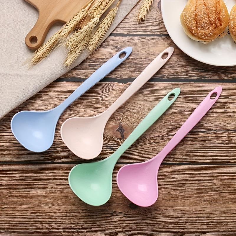 Wheat Straw Chinese Soup Spoon Long Handle Hot Pot Spoon Kitchen Accessaries