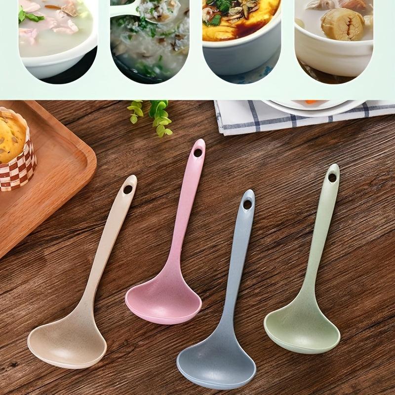 Wheat Straw Chinese Soup Spoon Long Handle Hot Pot Spoon Kitchen Accessaries