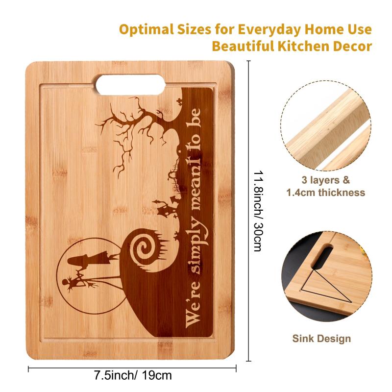 Nightmare Bamboo Cutting Board Wood Serving Tray
