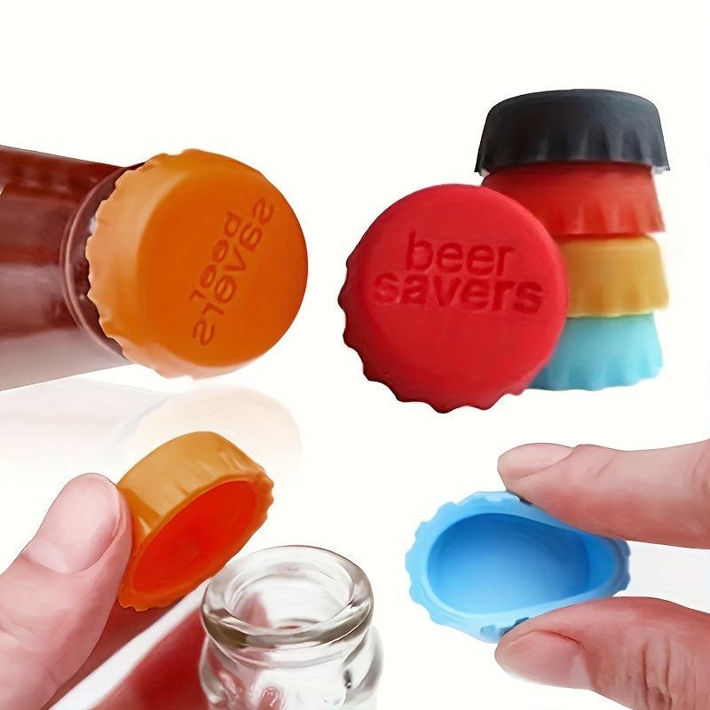 6pcs Wine Bottle Stoppers Silicone Fresh Wine Bottle Caps Kitchen Gadgets