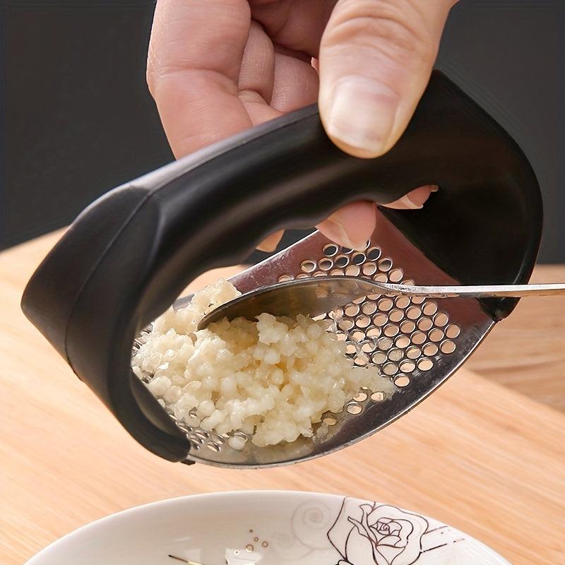2pcs Stainless Steel Garlic Press Rocker Metal Garlic Mincer Washable Crusher
