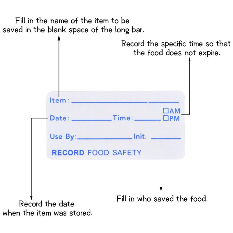 500pcs Dissolvable Food Storage Labels for Shelf Life