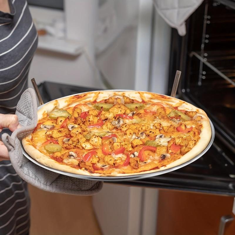 Stainless Steel Large Pizza Tray Fruit Salad Snack Cookie Plate
