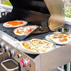 Stainless Steel Large Pizza Tray Fruit Salad Snack Cookie Plate