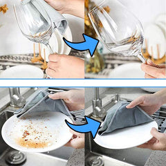 5 Pack Miracle Cleaning Cloths 40x30cm Streak Reusable Easy to Clean