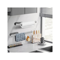 Adhesive Stainless Steel Paper Towel Holder Kitchen Wall Mount