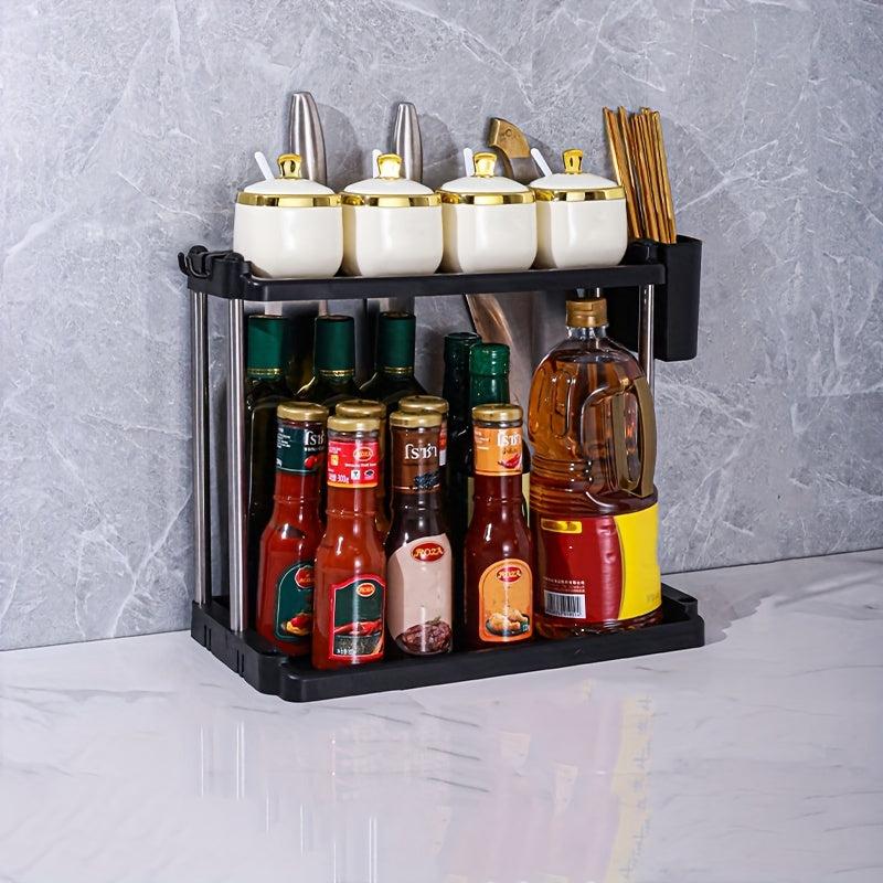 Spice Rack Kitchen Organizer Seasoning Storage Holder with Chopsticks Storage