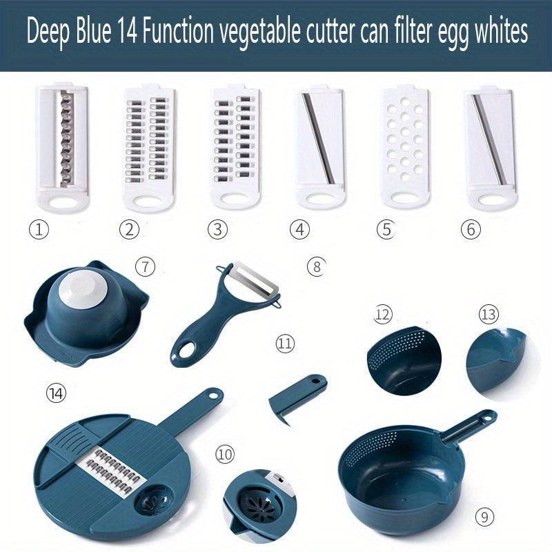 Vegetable Cutter Drain Basket Potato Grater Slicing Cutting