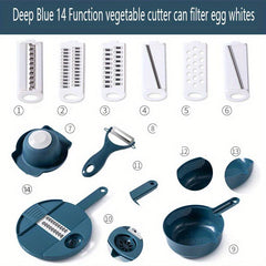 Vegetable Cutter Drain Basket Potato Grater Slicing Cutting