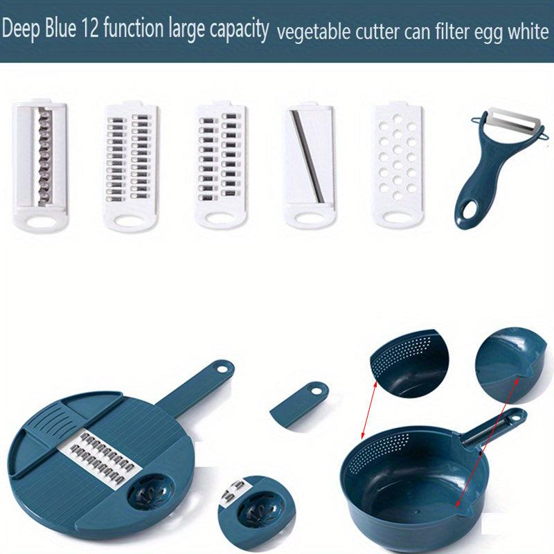 Vegetable Cutter Drain Basket Potato Grater Slicing Cutting