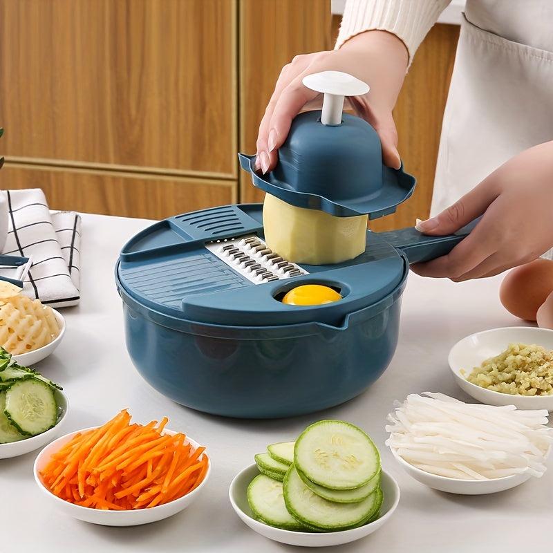 Vegetable Cutter Drain Basket Potato Grater Slicing Cutting