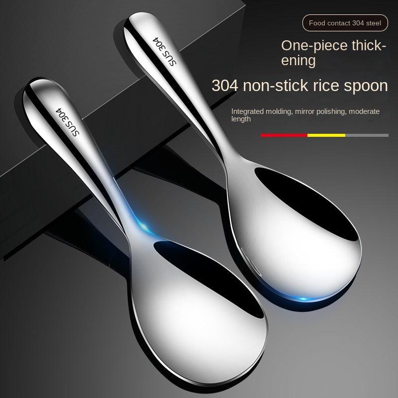 304 Stainless Steel Spoon Thickened Rice Spoon, Home Kitchen Utensils