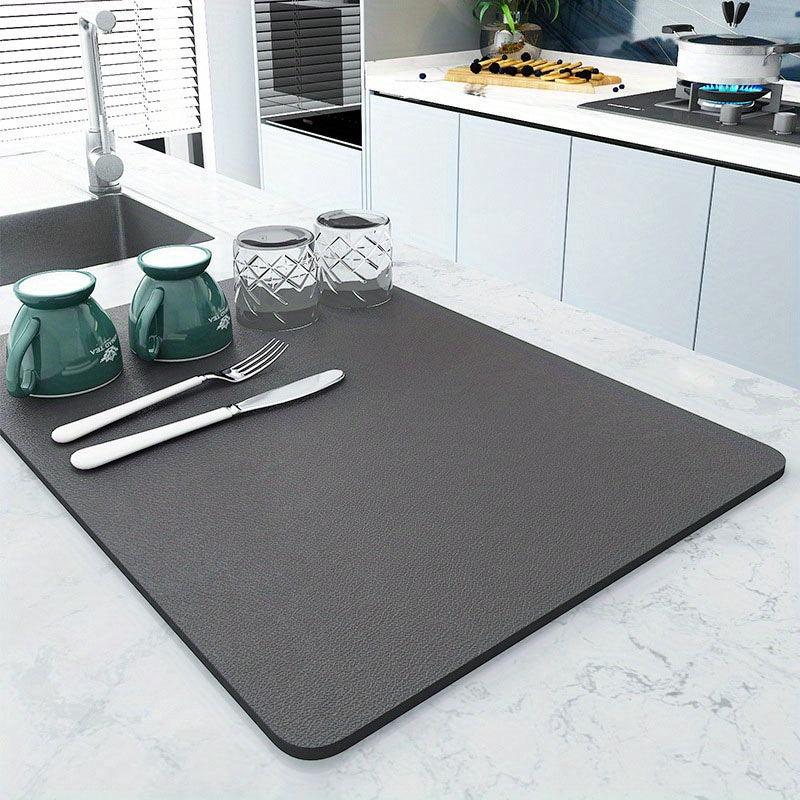 Checkerboard Drying Mat Non Slip Absorbent Coffee Machine Mat