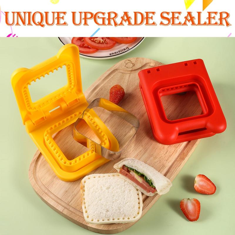 Sandwich Cutter & Sealer for Kids DIY - Great for Breakfast & Lunchbox