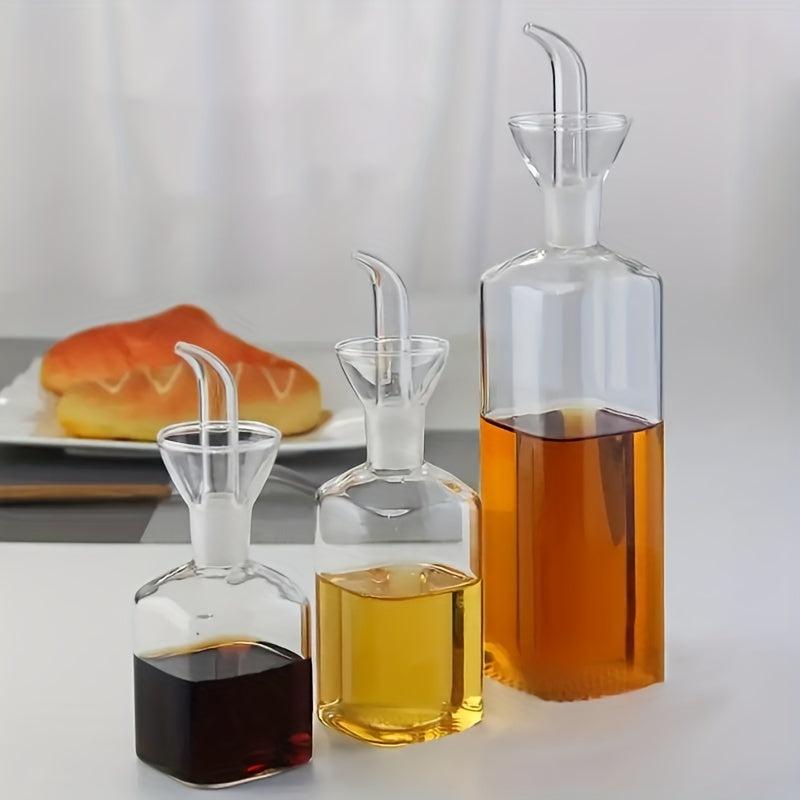 Transparent Olive Oil Vinegar Bottle Kitchen Dispenser