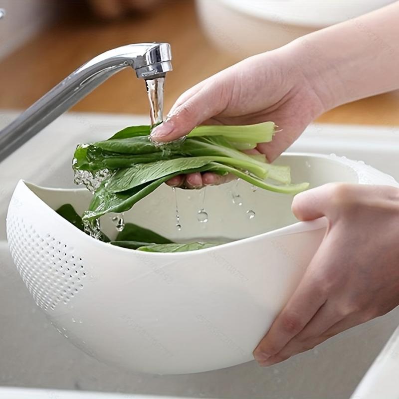 Rice Washing Drain Basket Rice Washing Filter Basket Plastic Rice Colander