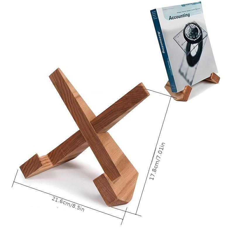 Wooden Cookbook Stand & Purse Organizer Display Stand