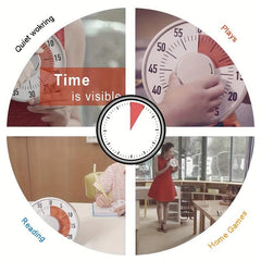 Round Mechanical Countdown Timer Classroom Kitchen Timer