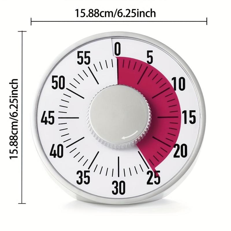 Round Mechanical Countdown Timer Classroom Kitchen Timer