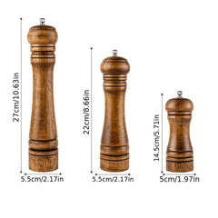 Adjustable Wooden Pepper Grinder and Salt Mill Kitchen Gadget