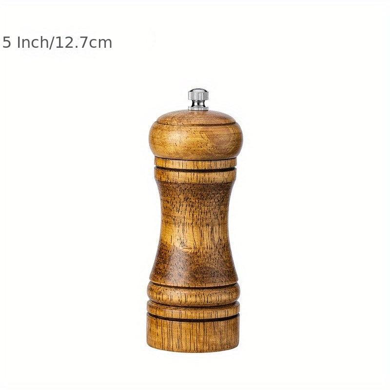 Adjustable Wooden Pepper Grinder and Salt Mill Kitchen Gadget