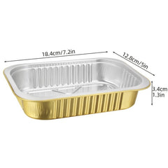 10pcs Golden Aluminum Foil Pans Disposable Baking Pans Thick Food Containers