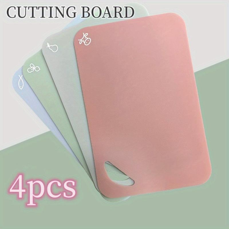 4pcs Flexible Thick Cutting Board Mats Heavy Duty Chopping Board Plastic