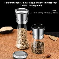 304 Stainless Steel Pepper Mill Grinder Manual Seasoning Bottle