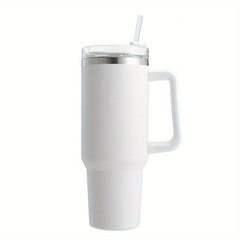 Anti Slip Stainless Steel Water Bottle 40oz with Straw Lid and Portable Handle