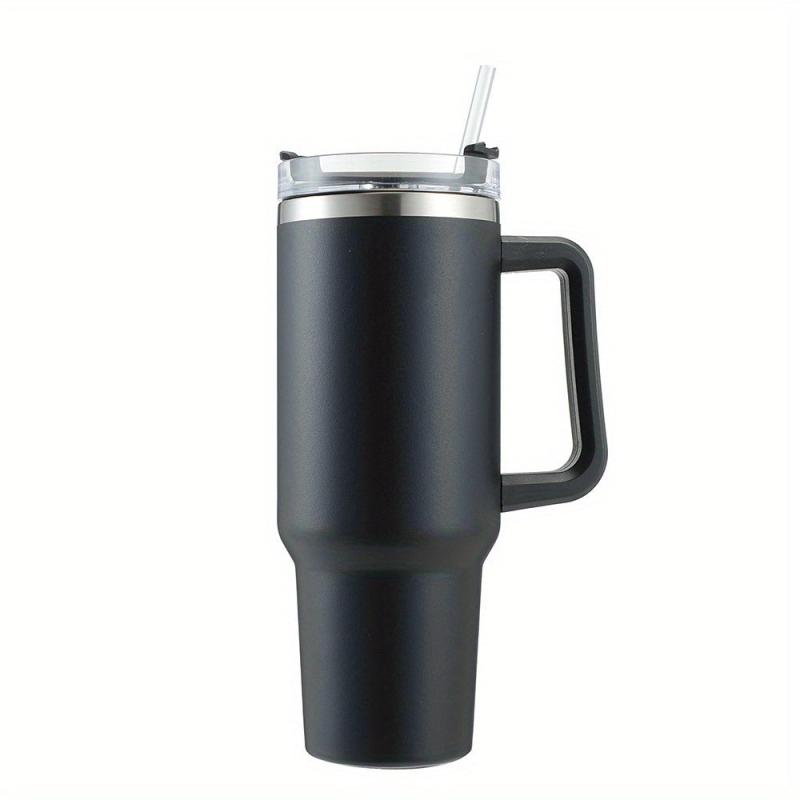 Anti Slip Stainless Steel Water Bottle 40oz with Straw Lid and Portable Handle