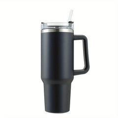 Anti Slip Stainless Steel Water Bottle 40oz with Straw Lid and Portable Handle