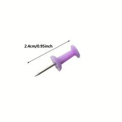 100 Purple Push Pins Bulletin Board Thumb Tacks for Wall