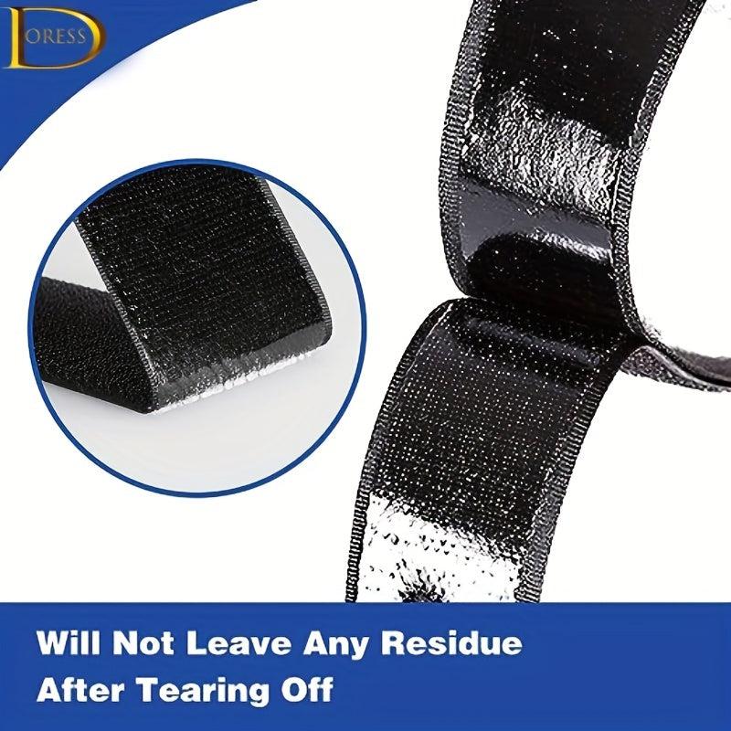 DORESS 3 81 cm x 3 96 Meter Hook and Loop Tape Sticky Back Fastener Roll