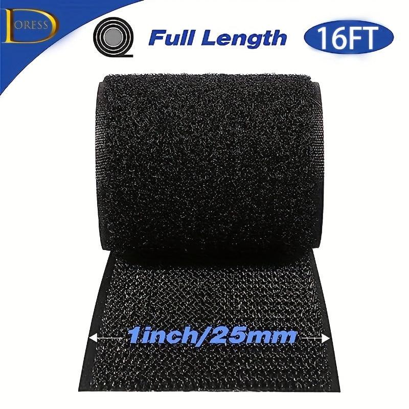 DORESS 3 81 cm x 3 96 Meter Hook and Loop Tape Sticky Back Fastener Roll