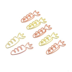 6pcs Carrot Clip Paper Clip Fruit Bookmark Notebook Clip