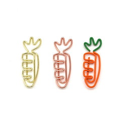 6pcs Carrot Clip Paper Clip Fruit Bookmark Notebook Clip